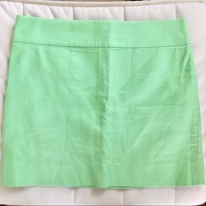 J.Crew Bright Lime Mint Green Cotton Summer Mini Skirt Size 4